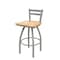 Holland Bar Stool Co 25" Low Back Swivel Counter Stool, Nickel Finish, Nat Maple Seat 41125ANNatMpl - alternate 1